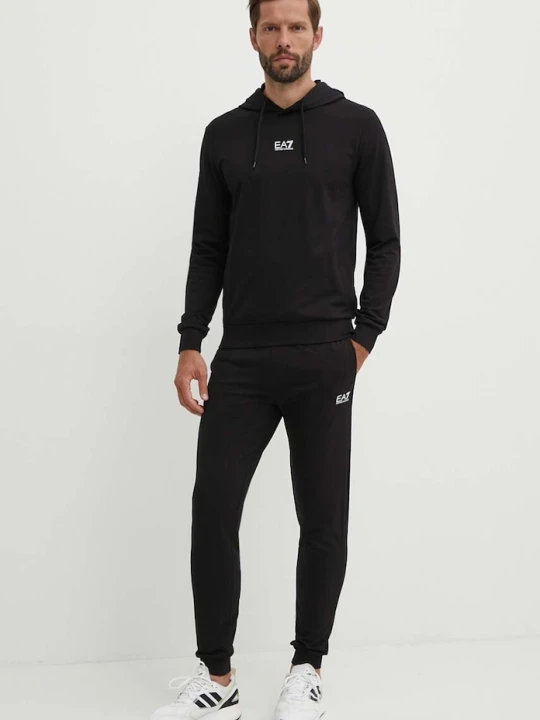 Zdjęcie produktu EA7 Emporio Armani dres bawełniany czarny
