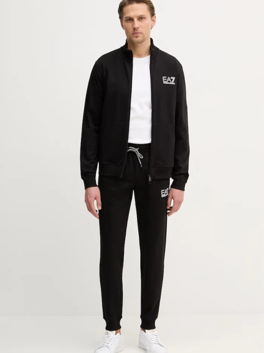 Zdjęcie produktu EA7 Emporio Armani komplet dresowy męski bawełniany czarny