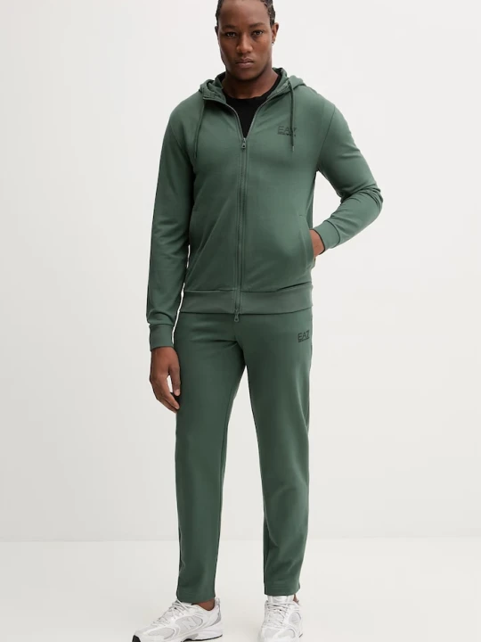 Zdjęcie produktu EA7 Emporio Armani dres bawełniany zielony