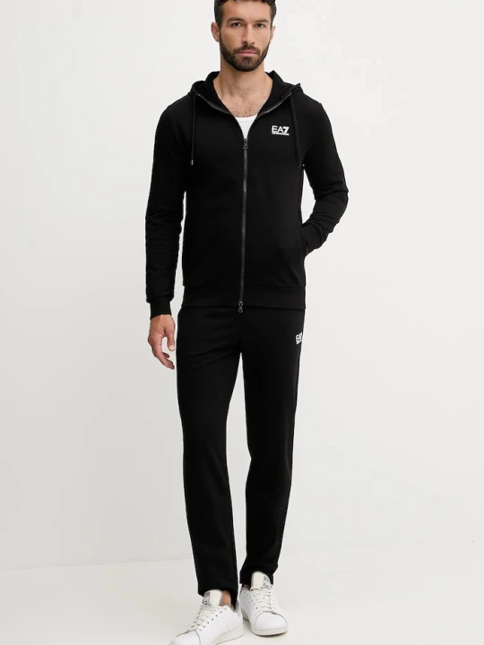 Zdjęcie produktu EA7 Emporio Armani dres bawełniany czarny
