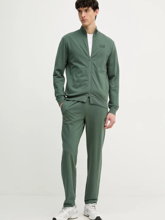 Zdjęcie produktu EA7 Emporio Armani dres męski bawełniany zielony