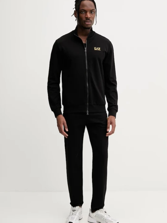 Zdjęcie produktu EA7 Emporio Armani dres męski bawełniany czarny