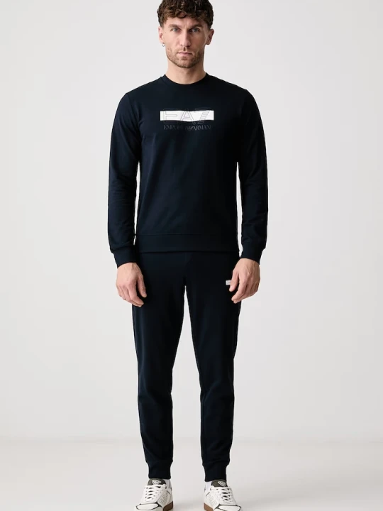 Zdjęcie produktu EA7 Emporio Armani dres męski bawełniany granatowy