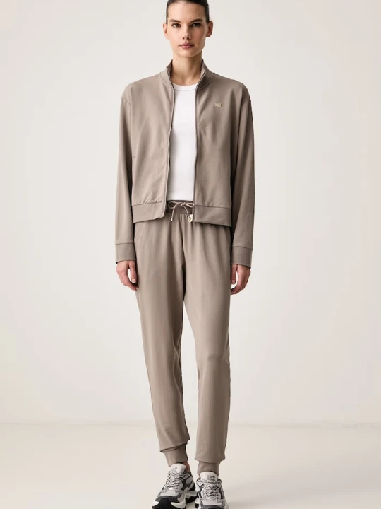 Zdjęcie produktu EA7 Emporio Armani komplet dresowy damski bawełniany z elastanem brązowy
