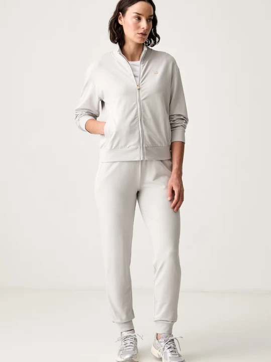 Zdjęcie produktu EA7 Emporio Armani komplet dresowy damski bawełniany z elastanem szary