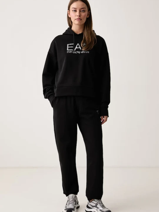 Zdjęcie produktu EA7 Emporio Armani komplet dresowy damski z bawełną czarny