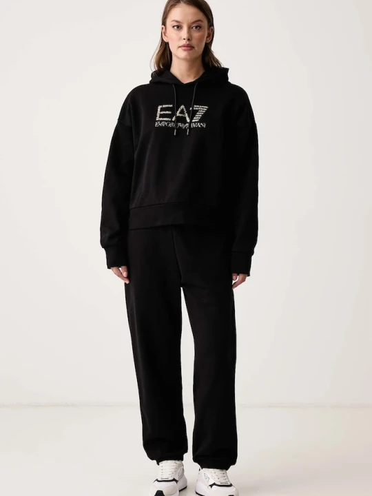 Zdjęcie produktu EA7 Emporio Armani komplet dresowy damski z bawełną czarny