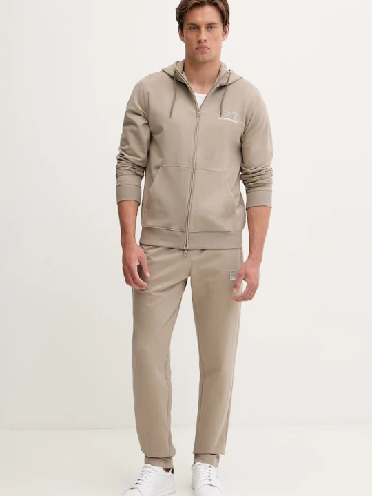 Zdjęcie produktu EA7 Emporio Armani komplet dresowy męski beżowy