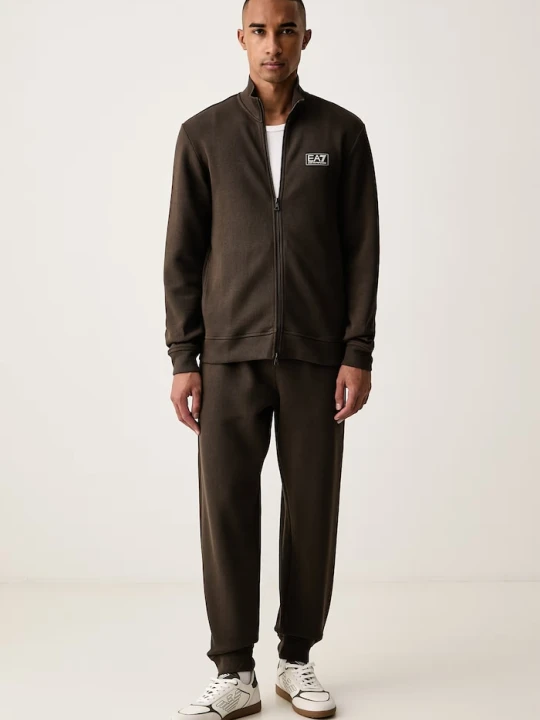 Zdjęcie produktu EA7 Emporio Armani komplet dresowy męski bawełniany brązowy