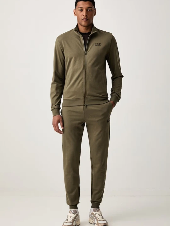 Zdjęcie produktu EA7 Emporio Armani komplet dresowy męski bawełniany zielony