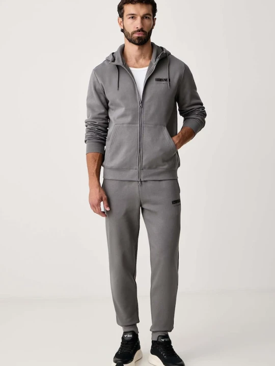 Zdjęcie produktu EA7 Emporio Armani komplet dresowy męski z bawełną szary