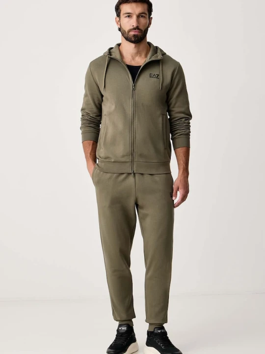 Zdjęcie produktu EA7 Emporio Armani komplet dresowy męski z bawełną zielony