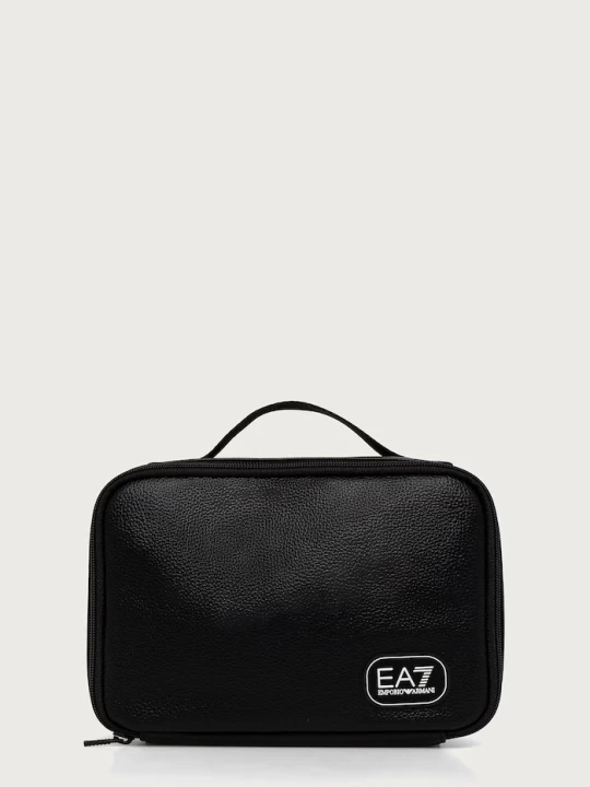 Zdjęcie produktu EA7 Emporio Armani kosmetyczka męska z imitacji skóry czarny