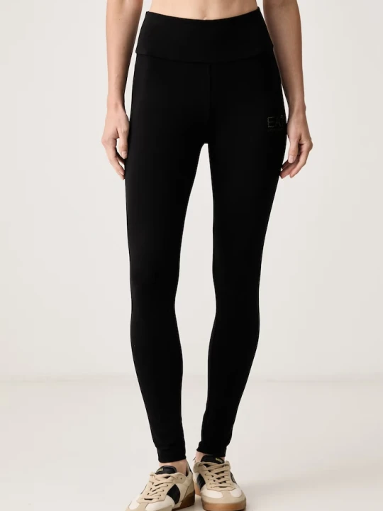 Zdjęcie produktu EA7 Emporio Armani legginsy damskie z bawełną czarny