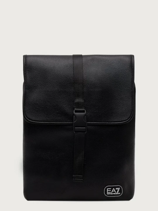 Zdjęcie produktu EA7 Emporio Armani plecak z imitacji skóry czarny