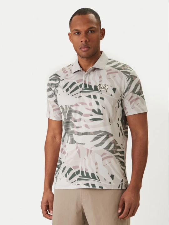 Zdjęcie produktu EA7 Emporio Armani Polo 7M001286 AF22175 F8040 Écru Regular Fit Kremowy
