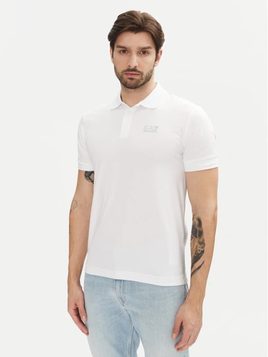 Zdjęcie produktu EA7 Emporio Armani Polo 8NPF14 PJVQZ 0100 Biały Regular Fit
