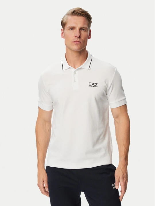 Zdjęcie produktu EA7 Emporio Armani Polo 8NPF16 PJVUZ 1100 Biały Slim Fit