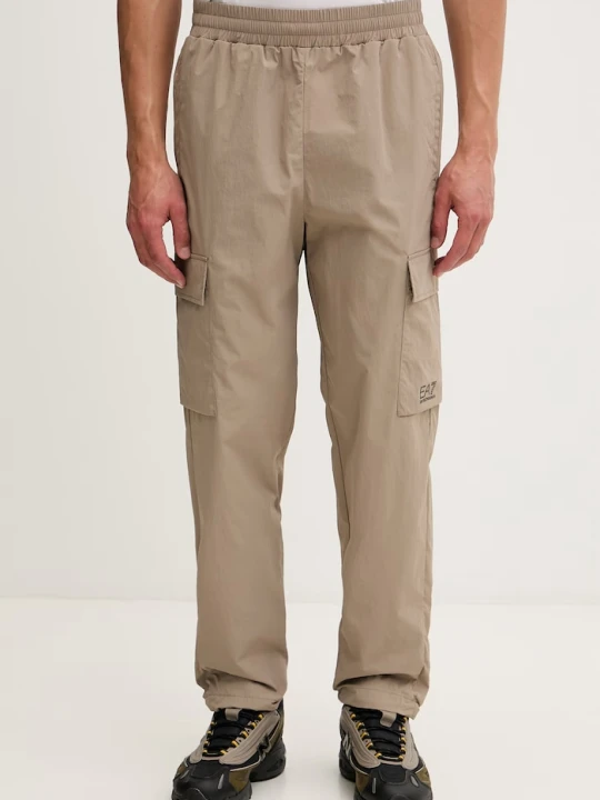 Zdjęcie produktu EA7 Emporio Armani spodnie cargo męskie brązowy