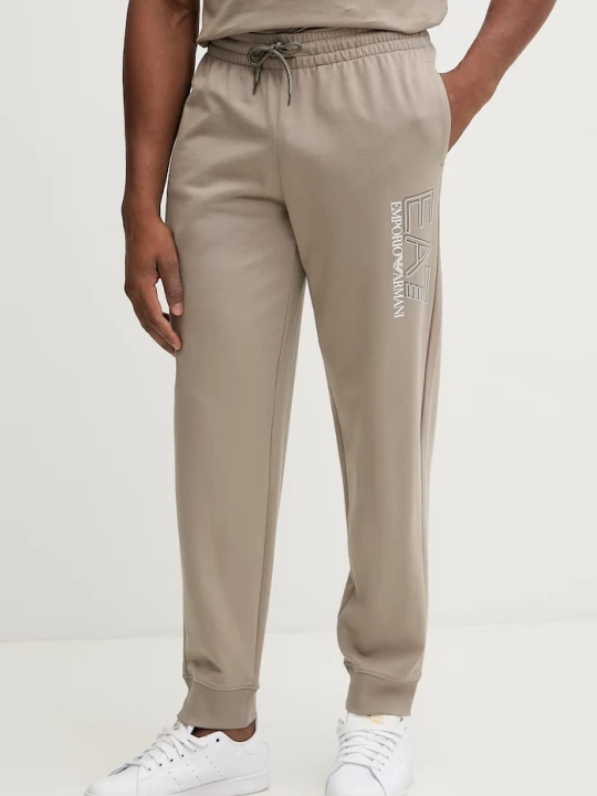 Zdjęcie produktu EA7 Emporio Armani spodnie dresowe bawełniane beżowy