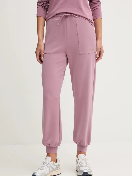Zdjęcie produktu EA7 Emporio Armani spodnie dresowe damskie z modalem różowy