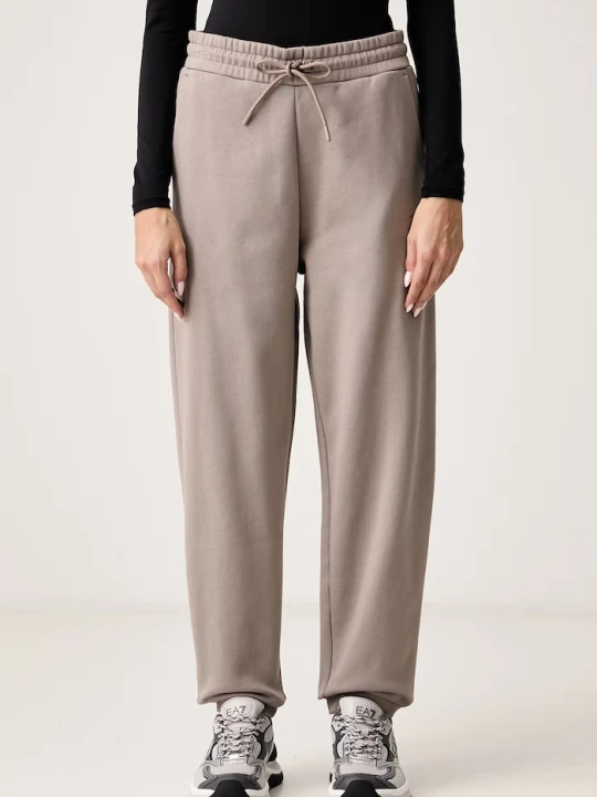 Zdjęcie produktu EA7 Emporio Armani spodnie dresowe damskie z bawełną brązowy