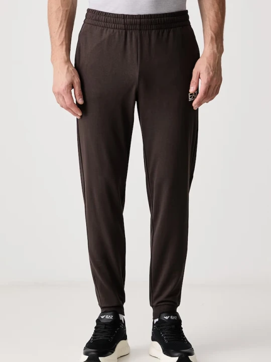 Zdjęcie produktu EA7 Emporio Armani spodnie dresowe męskie bawełniane brązowy