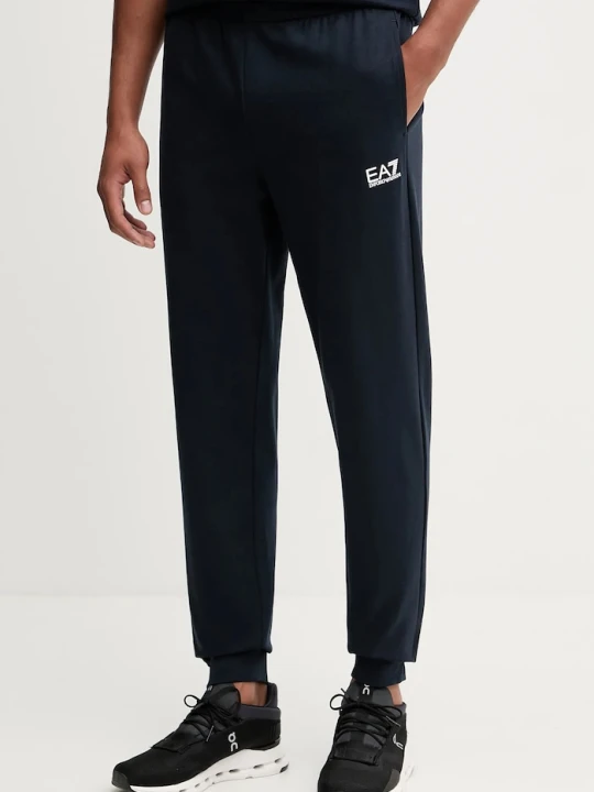 Zdjęcie produktu EA7 Emporio Armani spodnie dresowe męskie bawełniane granatowy