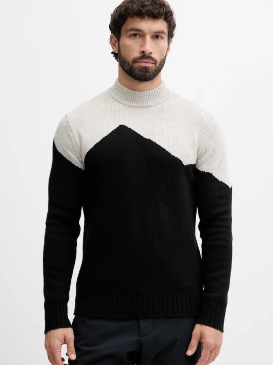 Zdjęcie produktu EA7 Emporio Armani sweter z dodatkiem wełny czarny