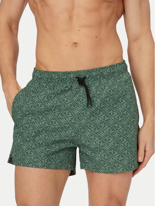Zdjęcie produktu EA7 Emporio Armani Szorty kąpielowe 7M001677 AF21249 M7130 Zielony Regular Fit