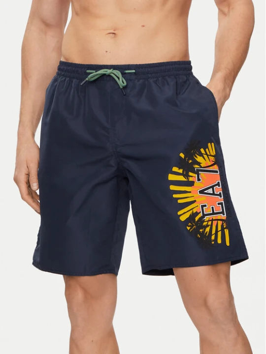 Zdjęcie produktu EA7 Emporio Armani Szorty kąpielowe 902047 4R751 06935 Granatowy Regular Fit