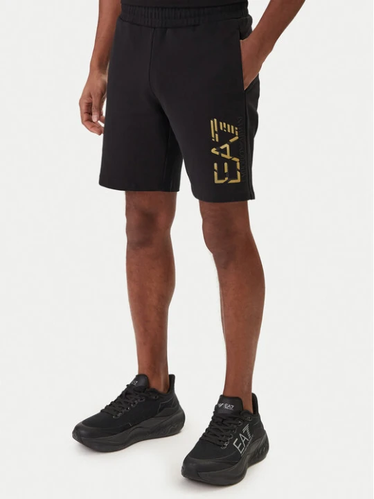 Zdjęcie produktu EA7 Emporio Armani Szorty sportowe 7M001564 AF17787 Czarny Regular Fit