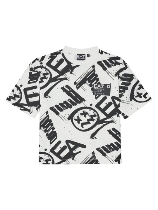 Zdjęcie produktu EA7 Emporio Armani T-Shirt 7B000059 AF12874 F0035 Écru Relaxed Fit Kremowy