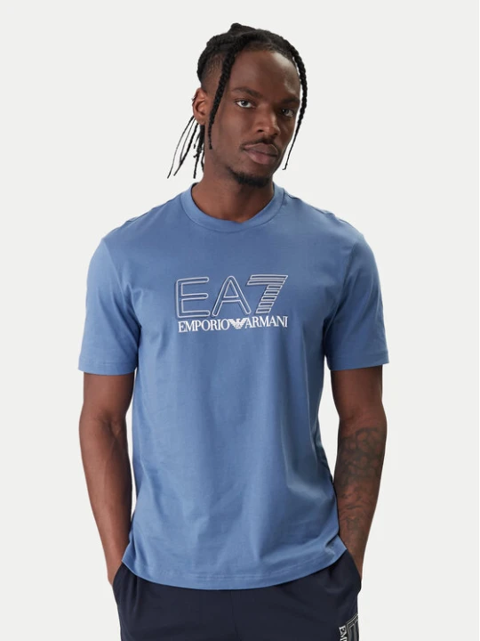 Zdjęcie produktu EA7 Emporio Armani T-Shirt 7M001307 AF10375 UB064 Niebieski Regular Fit