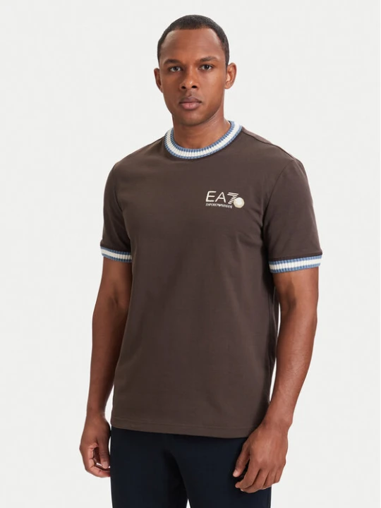 Zdjęcie produktu EA7 Emporio Armani T-Shirt 7M002131 AF12957 U6027 Brązowy ciemny Regular Fit