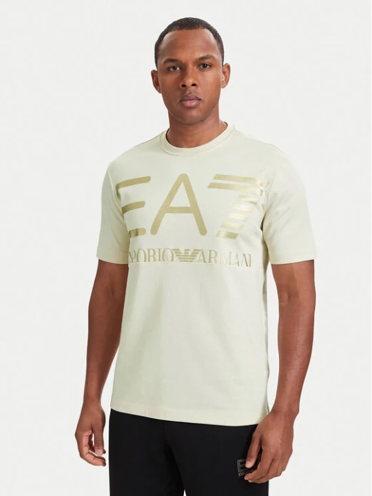Zdjęcie produktu EA7 Emporio Armani T-Shirt 7M002200 AF27188 U1079 Beżowy Regular Fit