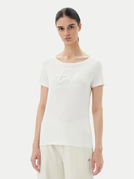 Zdjęcie produktu EA7 Emporio Armani T-Shirt 7W000184 AF10373 U0005 Écru Regular Fit Kremowy