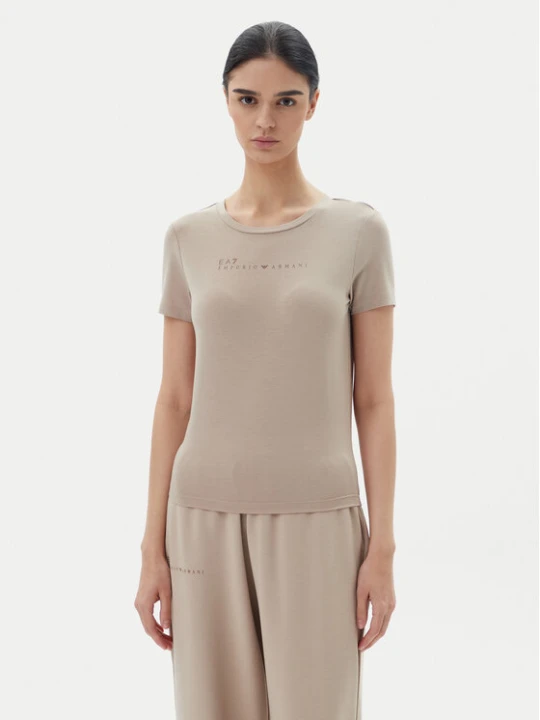 Zdjęcie produktu EA7 Emporio Armani T-Shirt 7W000274 AF12945 U6155 Beżowy Slim Fit