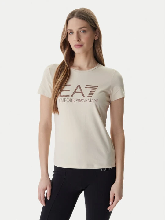 Zdjęcie produktu EA7 Emporio Armani T-Shirt 7W000993 AF18401 Beżowy Regular Fit