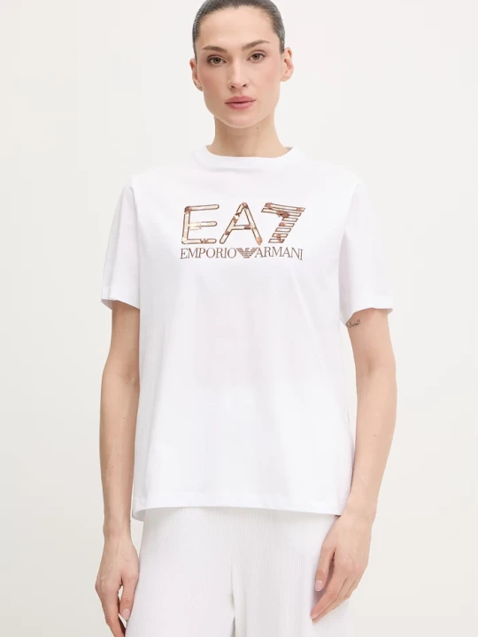 Zdjęcie produktu EA7 Emporio Armani t-shirt bawełniany biały