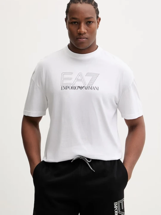 Zdjęcie produktu EA7 Emporio Armani t-shirt bawełniany biały