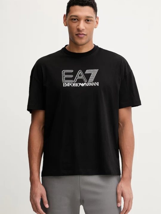 Zdjęcie produktu EA7 Emporio Armani t-shirt bawełniany czarny