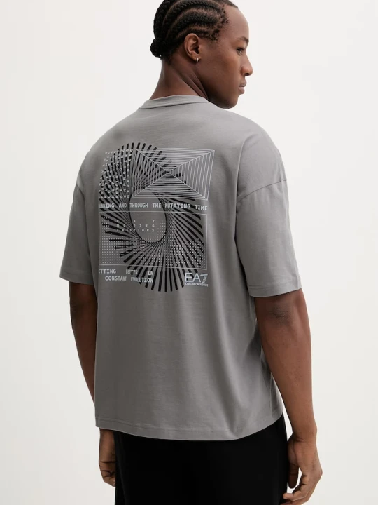 Zdjęcie produktu EA7 Emporio Armani t-shirt bawełniany szary