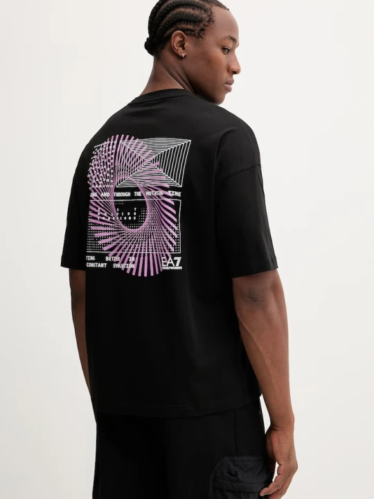 Zdjęcie produktu EA7 Emporio Armani t-shirt bawełniany czarny