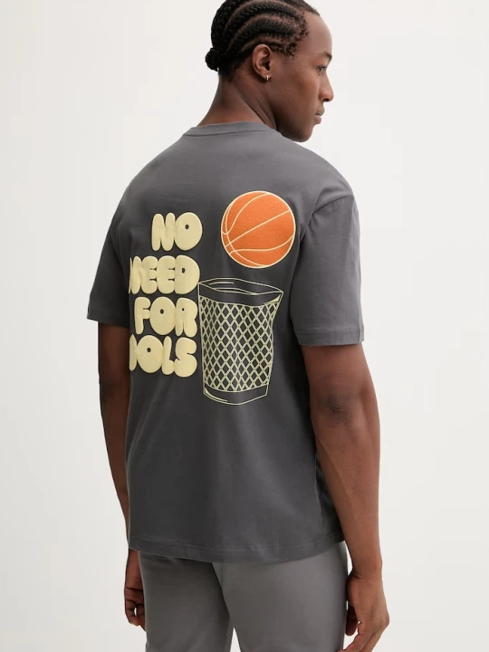 Zdjęcie produktu EA7 Emporio Armani t-shirt bawełniany szary