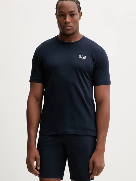 Zdjęcie produktu EA7 Emporio Armani T-shirt męski bawełniany granatowy