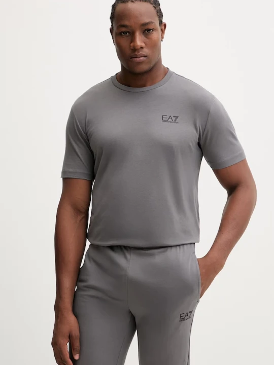 Zdjęcie produktu EA7 Emporio Armani T-shirt męski bawełniany szary