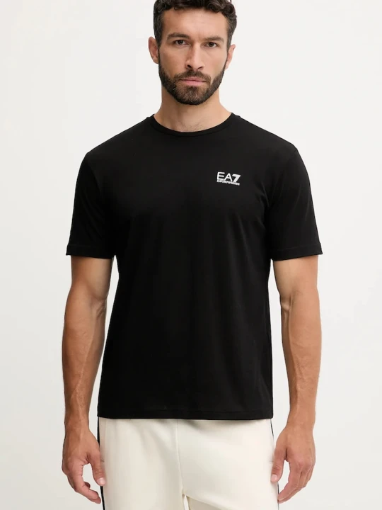 Zdjęcie produktu EA7 Emporio Armani T-shirt męski bawełniany czarny
