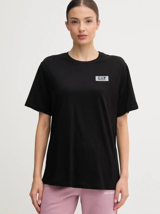Zdjęcie produktu EA7 Emporio Armani t-shirt bawełniany czarny