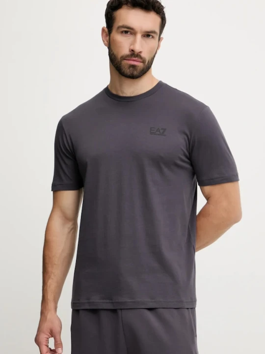 Zdjęcie produktu EA7 Emporio Armani T-shirt męski bawełniany szary